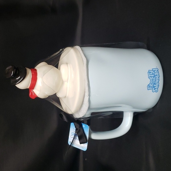 Rae Dunn NWT "JOLLY HAPPY FUN" Frosty the Snowman Topper Mug - Picture 5 of 8